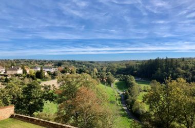 View out over the Perigord-Limousin Regional Park from Chateau de Rochechouart