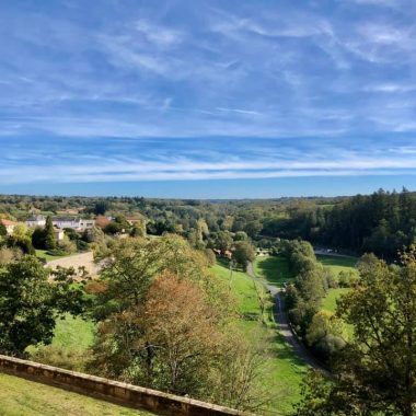 View out over the Perigord-Limousin Regional Park from Chateau de Rochechouart