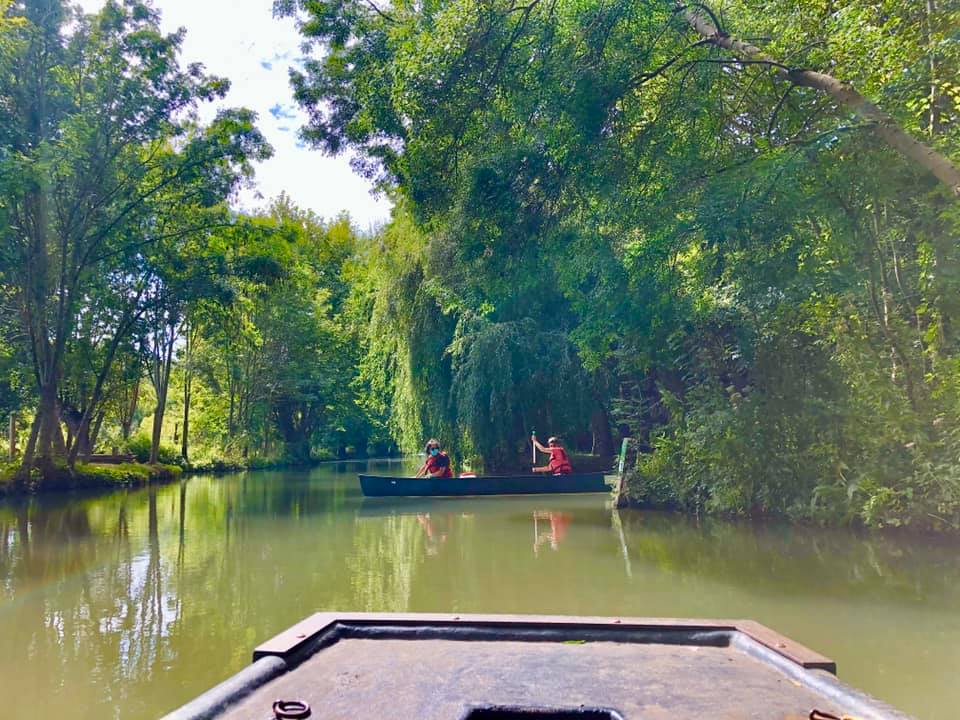 Canoes on the canals at La Garette