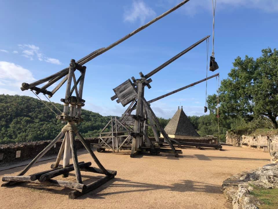 Catapults at Château de Castelnaud