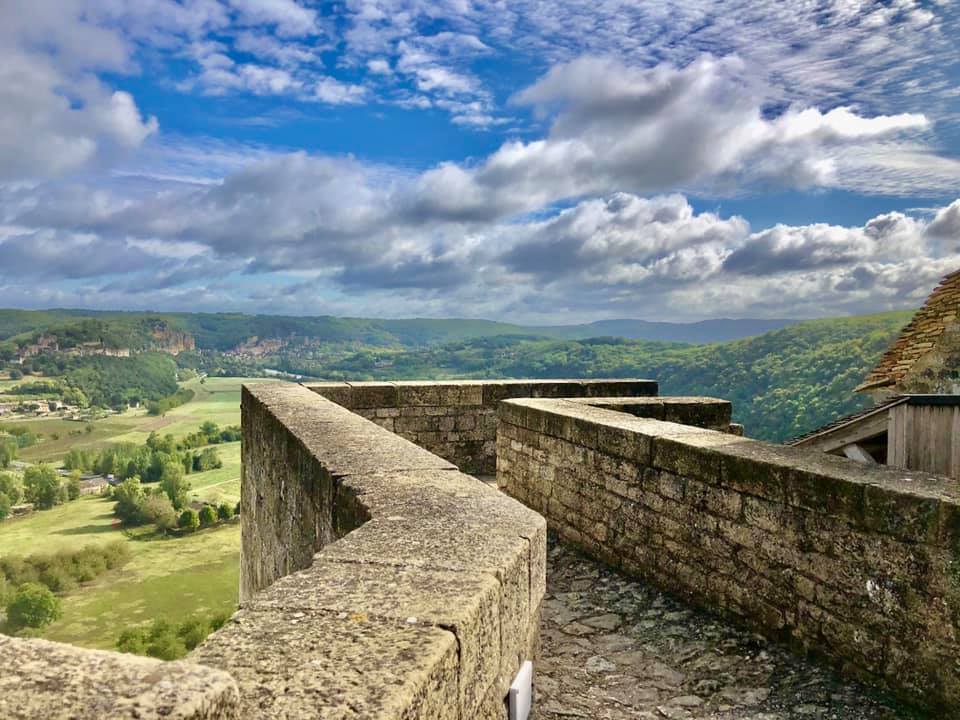 View from the tower ramparts of Castelnaud Castle