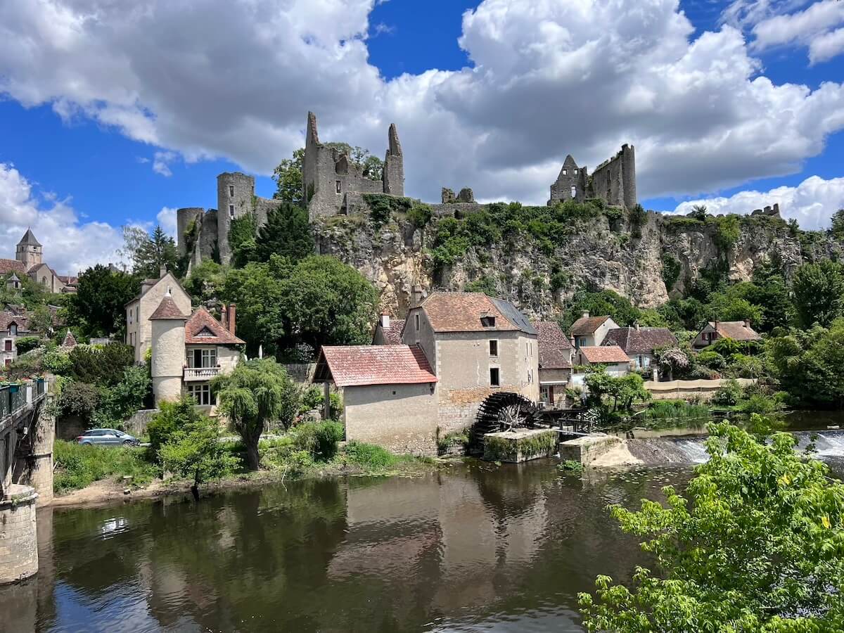 View of Angles 'Haut-Ville' from the other side of bridge