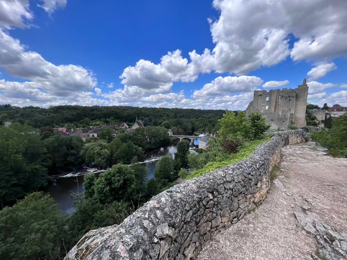View from the Chapel towards the fortress of Angles and over the Anglin River